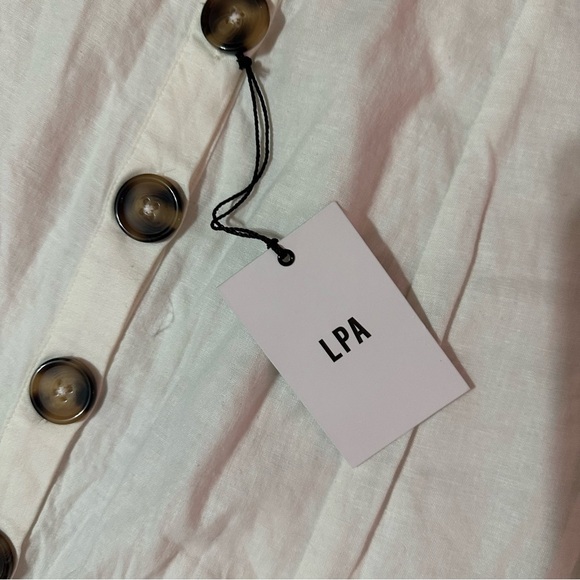 LPA NWT Button Up White Midi Skirt Size M - Picture 5 of 5